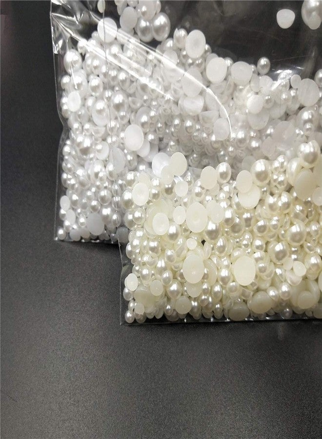 دي آي واي كرافتس خرز لؤلؤ صناعي نصف دائري، 3-20 مم، خرز أكريليك مسطح الظهر، خرز سائب لصنع المجوهرات والزينة، 3 مم، 1000 قطعة (متعدد الألوان) - Image 5